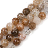 Rutileret kvarts – Sort Guld Rutileret, Runde (10mm) - Uniq Perler - 