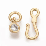 S - Krog Lås – Messing med Micro Pave Cubic Zirconia Forgyldt 18 Karat (21mm) - Uniq Perler - 