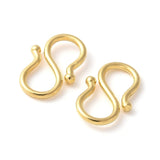 S - Lås, 18K Forgyldt Stål, 12x8mm, 4 stk. - Uniq Perler - 114808