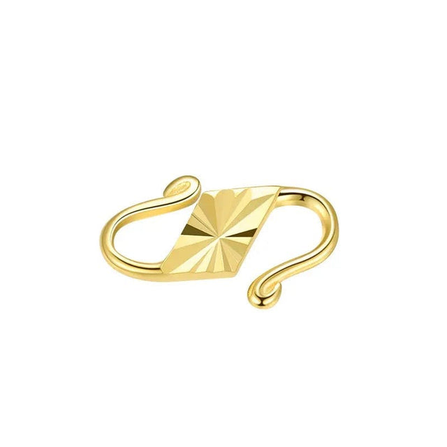 S - Lås, Forgyldt Sterling Sølv, 1 Stk - Uniq Perler - 0000014305