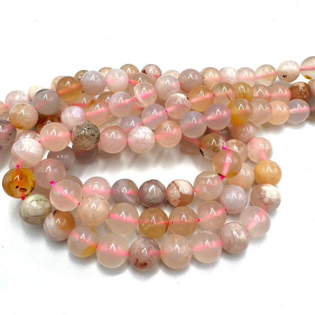 Sakura Flower Agat - Runde (8mm) - Uniq Perler - 8854792