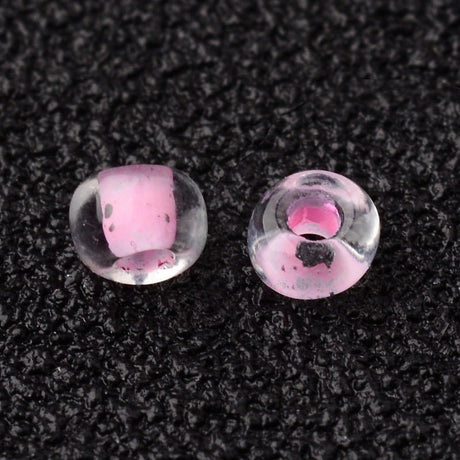 Seed Beads 12/0 – Fuchsia, Farvet Kerne (2mm) 450 g - Uniq Perler - 126437