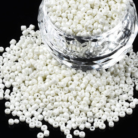 Seed Beads – Creme, Runde (2 - 2,5mm) 450g - Uniq Perler - 91004