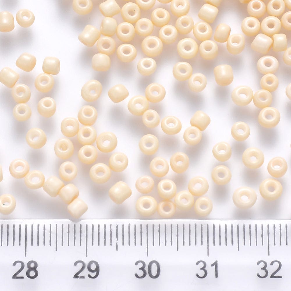 Seed Beads, creme, str 2x1,5 mm, 20 gram - Uniq Perler - 113418