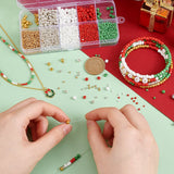 Seed Beads DIY Sæt – Jule Farve Mix, Metallic Og Opaque, Runde (2-4mm) - Uniq Perler - 126327