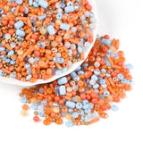 Seed Beads – Elektroplatede, Mix Koral Farver (1,2–7mm) 20g - Uniq Perler - 115223