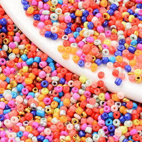 Seed Beads – Color Mix, Round (12/0, 2mm) 450g - Uniq Perler - 113988