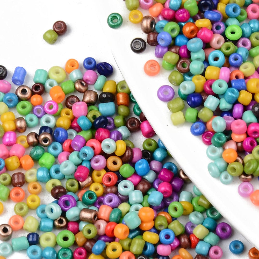 Seed Beads – Farve Mix, Runde (2,5 - 3mm) 450g - Uniq Perler - 111333