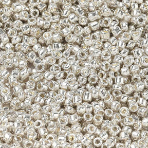 Seed Beads – Galvaniseret Sølv, Runde (12/0, 2mm) 450 g - Uniq Perler - 126423