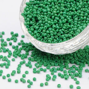 Seed Beads – Grøn, Rund (2mm, 450g) - Uniq Perler - 0000014686
