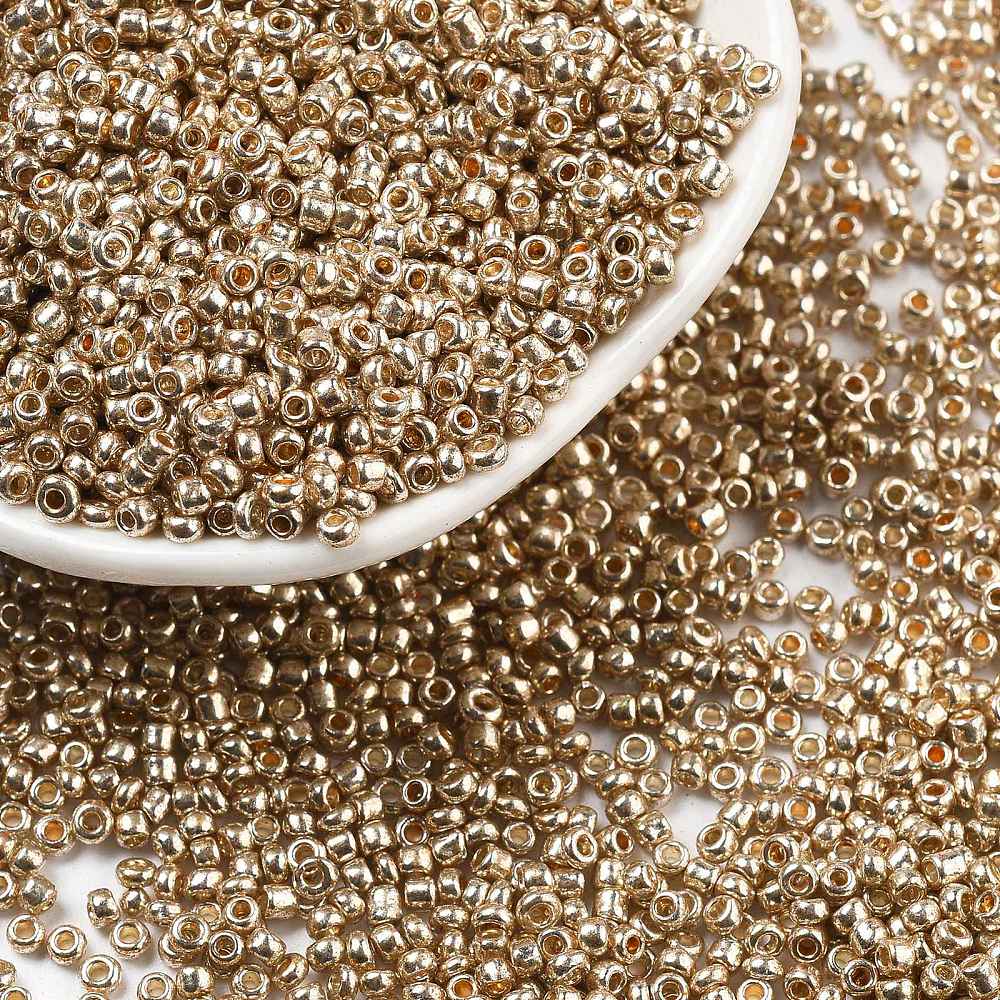 Seed Beads – Guld, Runde (2mm) 450g - Uniq Perler - 1111489812