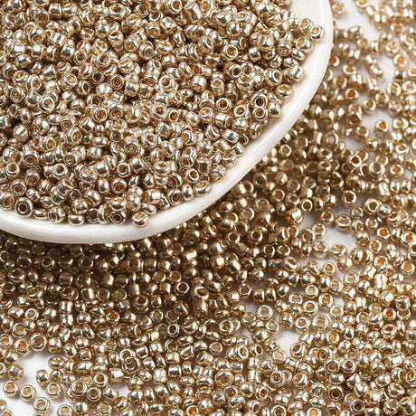 Seed Beads – Guld, Runde (2mm) 450g - Uniq Perler - 1111489812