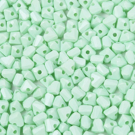 Seed Beads Hjerteform – Turkis (3,5x4,5mm) 20g - Uniq Perler - 115746