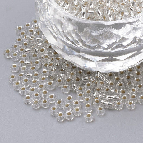 Seed Beads - Klar/Silver (2x1,5mm) 20g - Uniq Perler - 114610