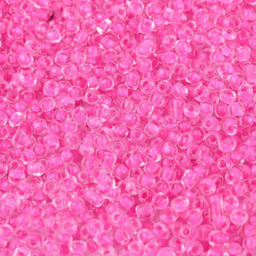 Seed Beads – Magenta, Farvet Inderside (12/0, 2mm) 450g - Uniq Perler - 126434