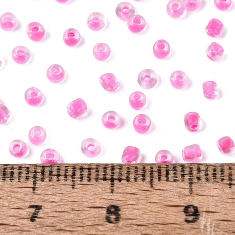 Seed Beads – Magenta, Farvet Inderside (12/0, 2mm) 450g - Uniq Perler - 126434
