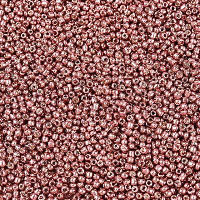 Seed Beads – Metallic Indian Red, Runde (2mm) 450g - Uniq Perler - 126370