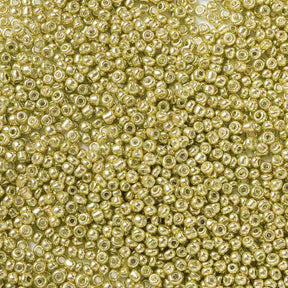 Seed Beads – Metallic Lys Guld, Runde (2mm) 450g - Uniq Perler - 126365