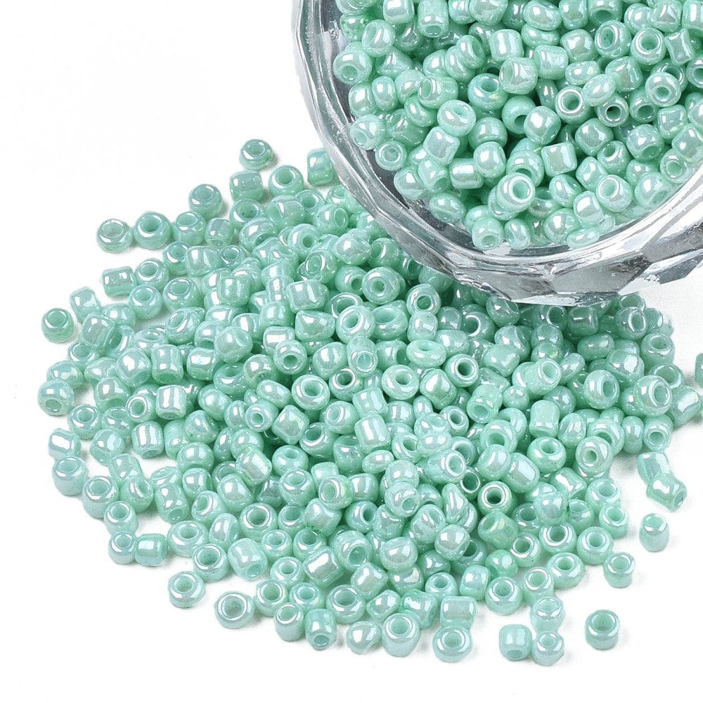 Seed Beads – Mint Grøn, Rund (2 - 2,5mm, 450g) - Uniq Perler - 0000014669