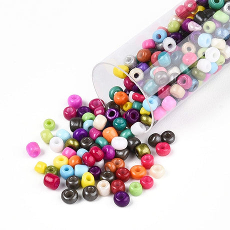Seed Beads – Mix Farver Og Størrelser (1 - 7mm) 7 Glas - Uniq Perler - 115057