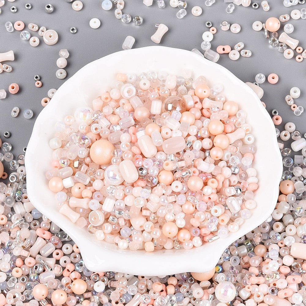 Seed Beads – Mix Rosa Farver (1,8–9,2mm) 20g - Uniq Perler - 115227