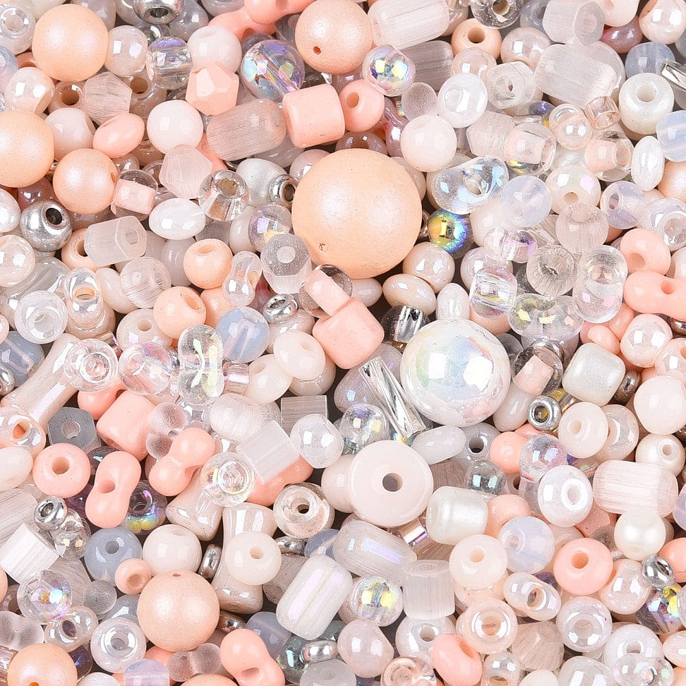 Seed Beads – Mix Rosa Farver (1,8–9,2mm) 20g - Uniq Perler - 115227