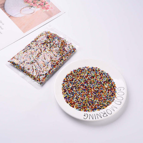 Seed Beads – Opaque, Farve Mix, Runde (12/0, 2mm) 450g - Uniq Perler - 126407