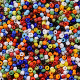 Seed Beads – Opaque, Farve Mix, Runde (12/0, 2mm) 450g - Uniq Perler - 126407