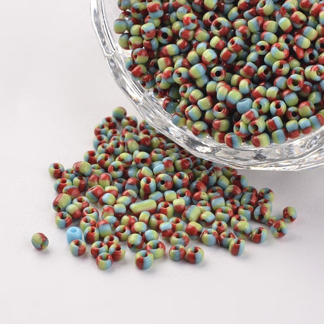 Seed Beads – Opaque, Farve Mix, Runde (2mm) 450 g - Uniq Perler - 126392