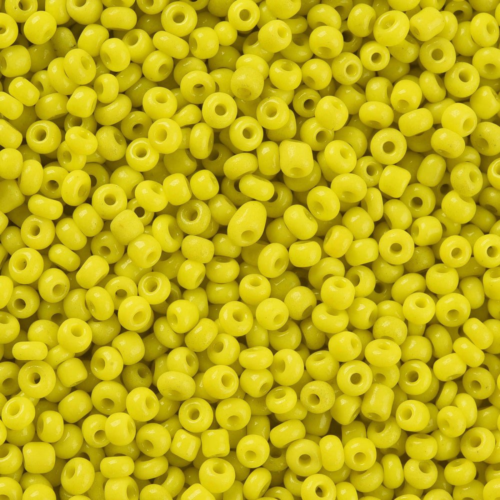 Seed Beads – Opaque, Gul, Runde (12/0, 2mm) 450 g - Uniq Perler - 126422