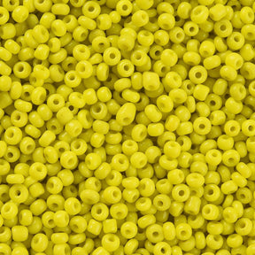 Seed Beads – Opaque, Gul, Runde (12/0, 2mm) 450 g - Uniq Perler - 126422