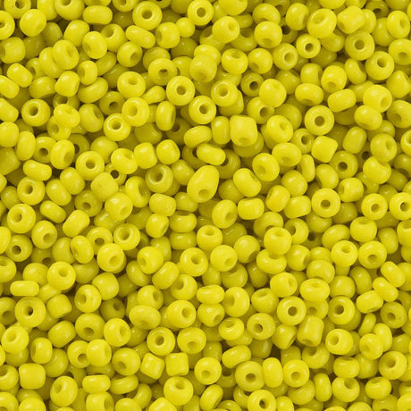 Seed Beads – Opaque, Gul, Runde (12/0, 2mm) 450 g - Uniq Perler - 126422