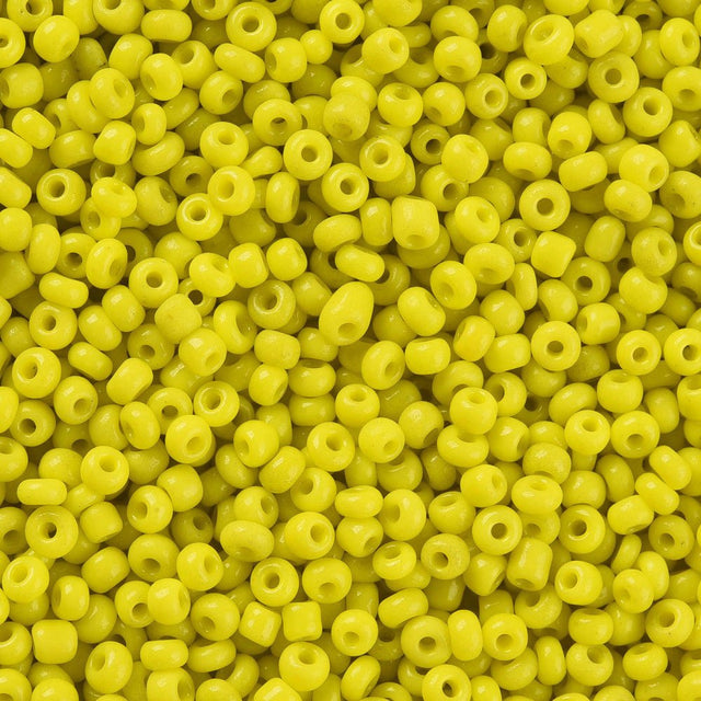 Seed Beads – Opaque, Gul, Runde (12/0, 2mm) 450 g - Uniq Perler - 126422