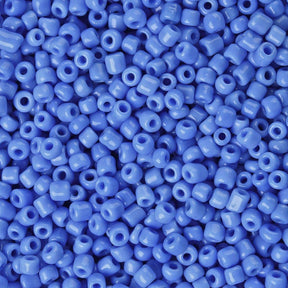 Seed Beads – Opaque Kornblomstblå, Runde (12/0, 2mm) Ca. 450gr - Uniq Perler - 126426