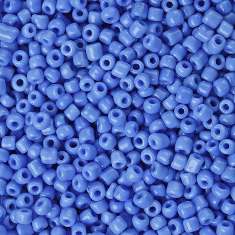Seed Beads – Opaque Kornblomstblå, Runde (12/0, 2mm) Ca. 450gr - Uniq Perler - 126426