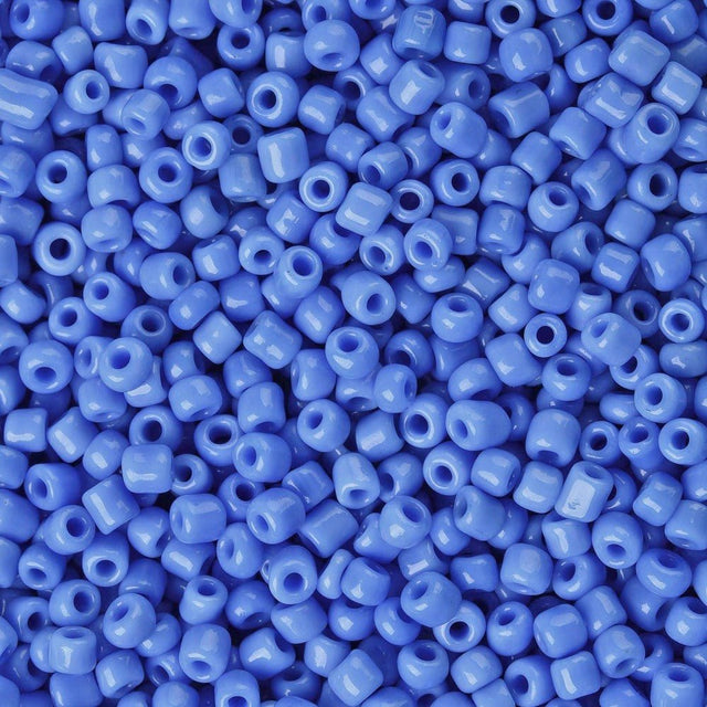 Seed Beads – Opaque Kornblomstblå, Runde (12/0, 2mm) Ca. 450gr - Uniq Perler - 126426