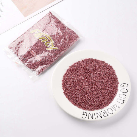 Seed Beads – Opaque Luster, Rød, Runde (12/0, 2mm) 450 g - Uniq Perler - 126404