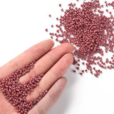 Seed Beads – Opaque Luster, Rød, Runde (12/0, 2mm) 450 g - Uniq Perler - 126404