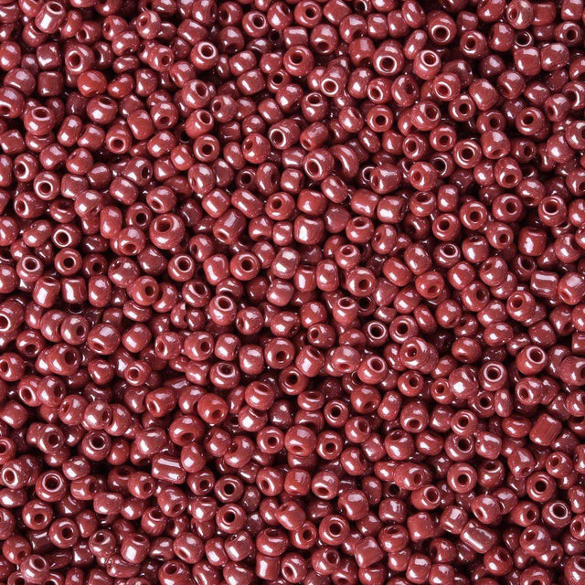 Seed Beads – Opaque Luster, Rød, Runde (12/0, 2mm) 450 g - Uniq Perler - 126404