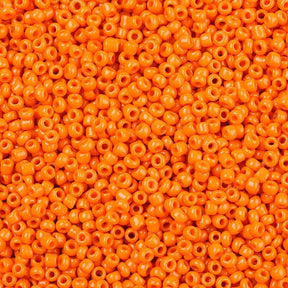 Seed Beads – Opaque, Mørk Orange, Runde (12/0, 2mm) 450 g - Uniq Perler - 126413