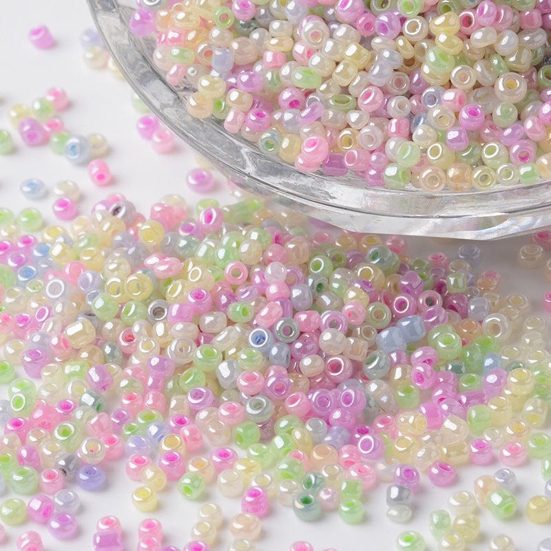 Seed Beads – Pastel Farve Mix, Rund (2 - 2,5mm, 450g) - Uniq Perler - 0000014681