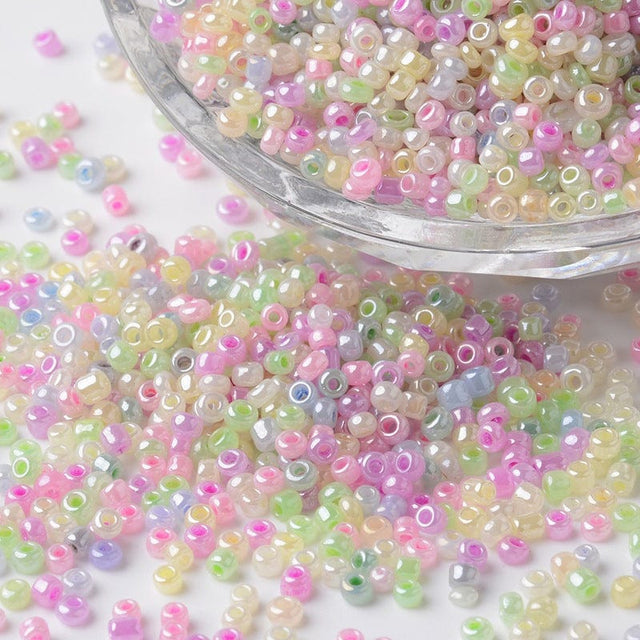Seed Beads – Pastel Farve Mix, Rund (2 - 2,5mm, 450g) - Uniq Perler - 0000014681