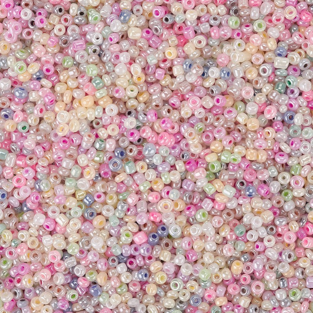 Seed Beads – Pastel Mix, Rund (2mm), 450g - Uniq Perler - 0000014693
