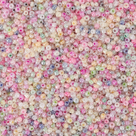 Seed Beads – Pastel Mix, Rund (2mm), 450g - Uniq Perler - 0000014693