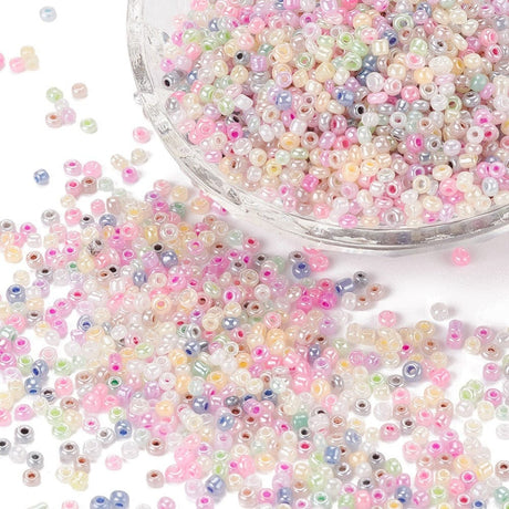Seed Beads – Pastel Mix, Rund (2mm), 450g - Uniq Perler - 0000014693
