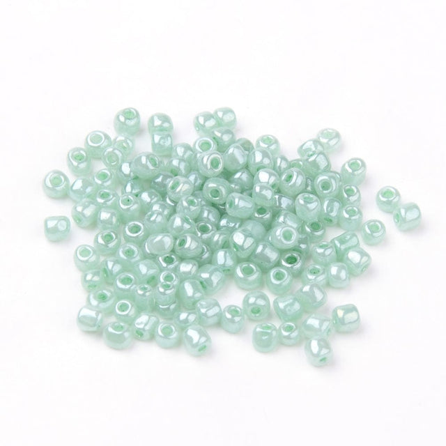 Seed Beads – Perlemors Grøn, Rund (2mm, Hul: 1mm) 450g - Uniq Perler - 0000014691