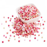 Seed Beads, Pink Mix, 4 - 4,5mm, (Ca. 2400 Stk Perler.) - Uniq Perler - 115143