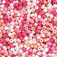 Seed Beads, Pink Mix, 4 - 4,5mm, (Ca. 2400 Stk Perler.) - Uniq Perler - 115143