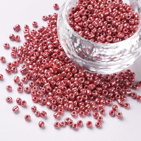 Seed Beads – Rød/Brun, Rund (2mm, 450g) - Uniq Perler - 0000014682