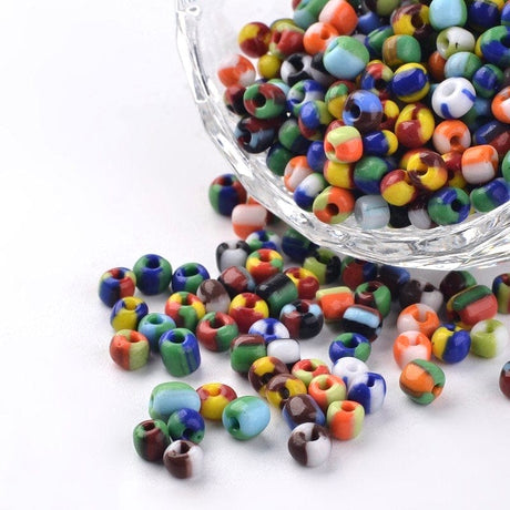 seed beads Seed Beads, multifarvet, Stribet, 2mm, 20 Gr.